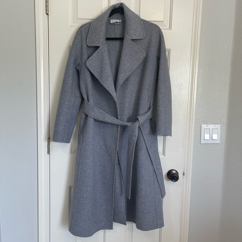 The Reset "R-Label" Double Faced Tie Coat in Grey - XS
